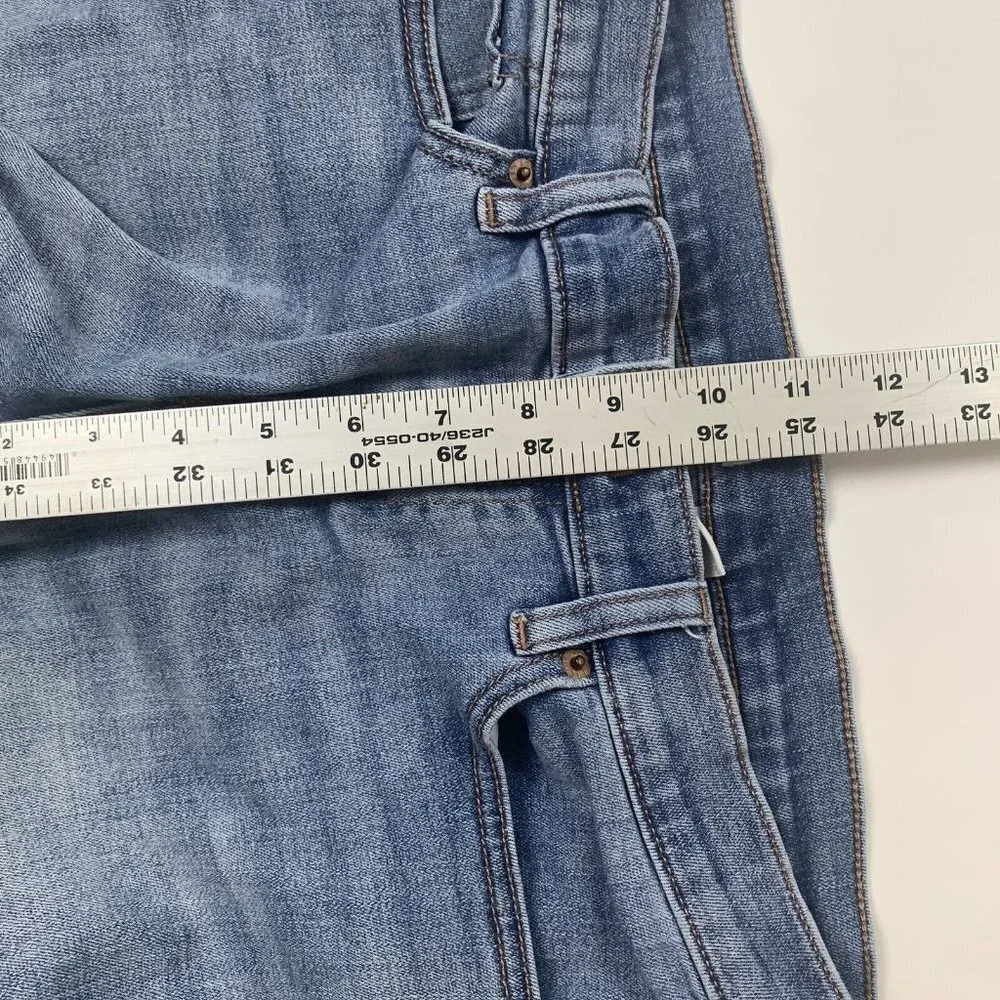 J Crew Jeans 28 Straight Leg Destroyed Distressed Medium Wash Women’s